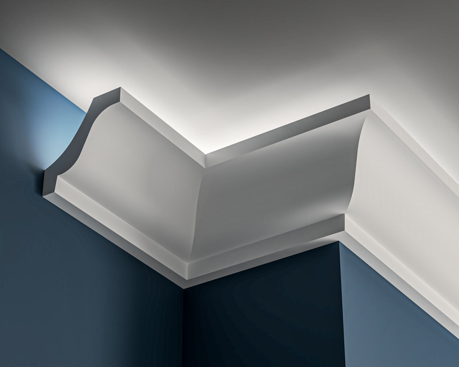 Small Ogee Lighting Cornice Georgian Lighting cornice 70x70mm - 3.0m with Plain Ogee design.