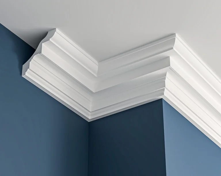 Georgian plaster cornice 110x115mm large - 3.0m, with Plain Detail