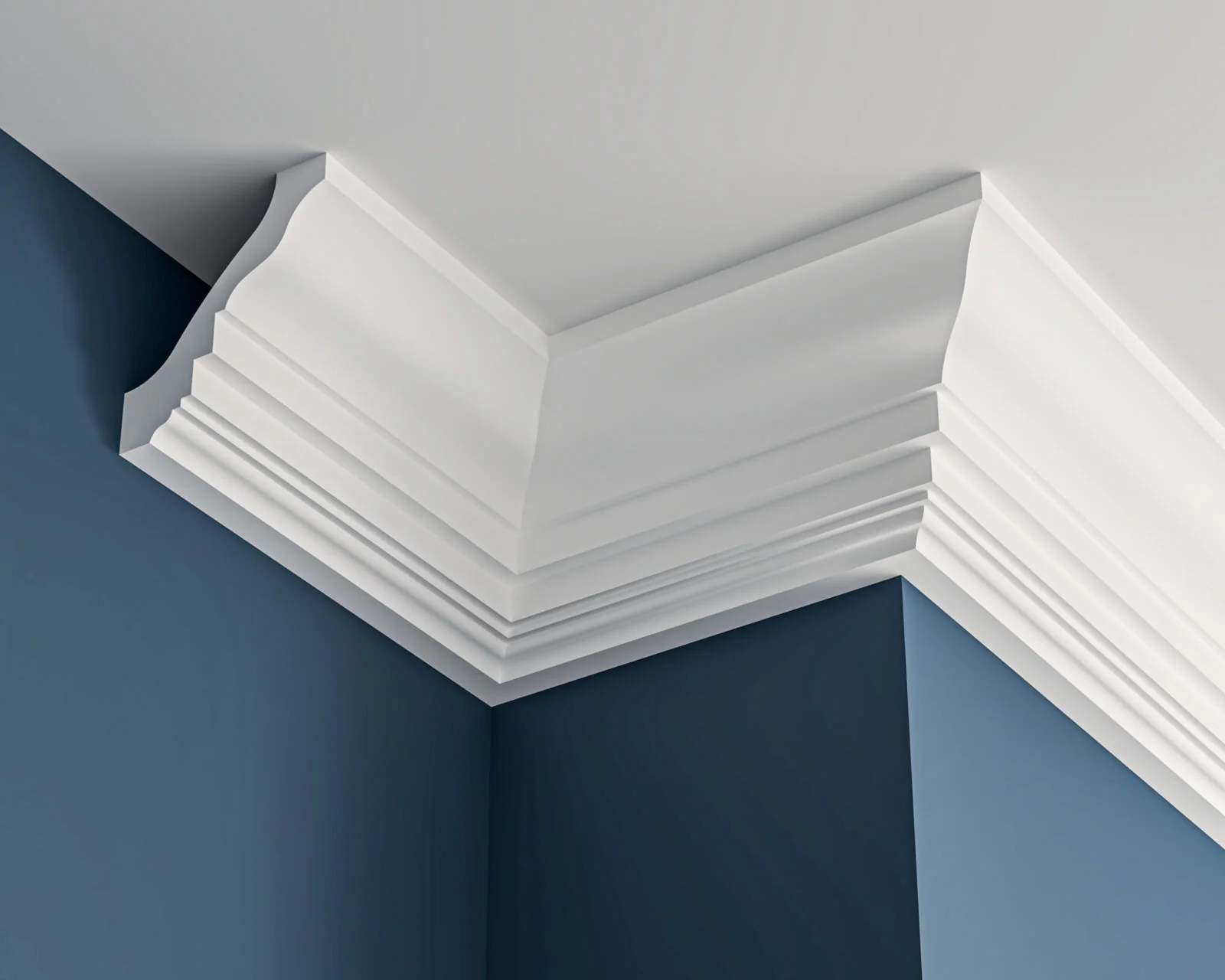 Small Georgian Plaster Cornice Georgian plaster cornice 90x100mm - 3.0m, with Plain Ogee Detail