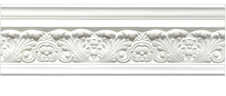 Victorian floral plaster cornice 145x175mm - 3.0m, with Ornate Leaf Detail