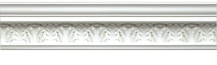Victorian ornate plaster cornice 95x122mm - 3.0m, with Ornate Leaf Detail