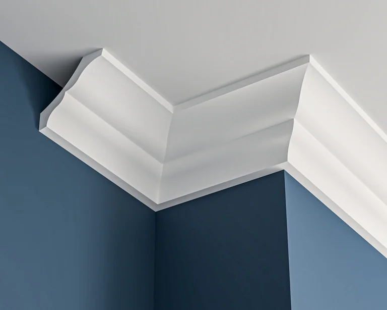 Victorian plaster cornice 120x110mm - 3.0m, with Plain Detail