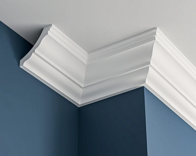 Victorian plaster cornice 170x160mm - 3.0m, with Plain Detail
